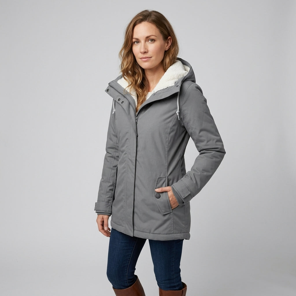Zarela | Long Women’s Winter Jacket – Waterproof & Windproof with Warm Lining and Hood