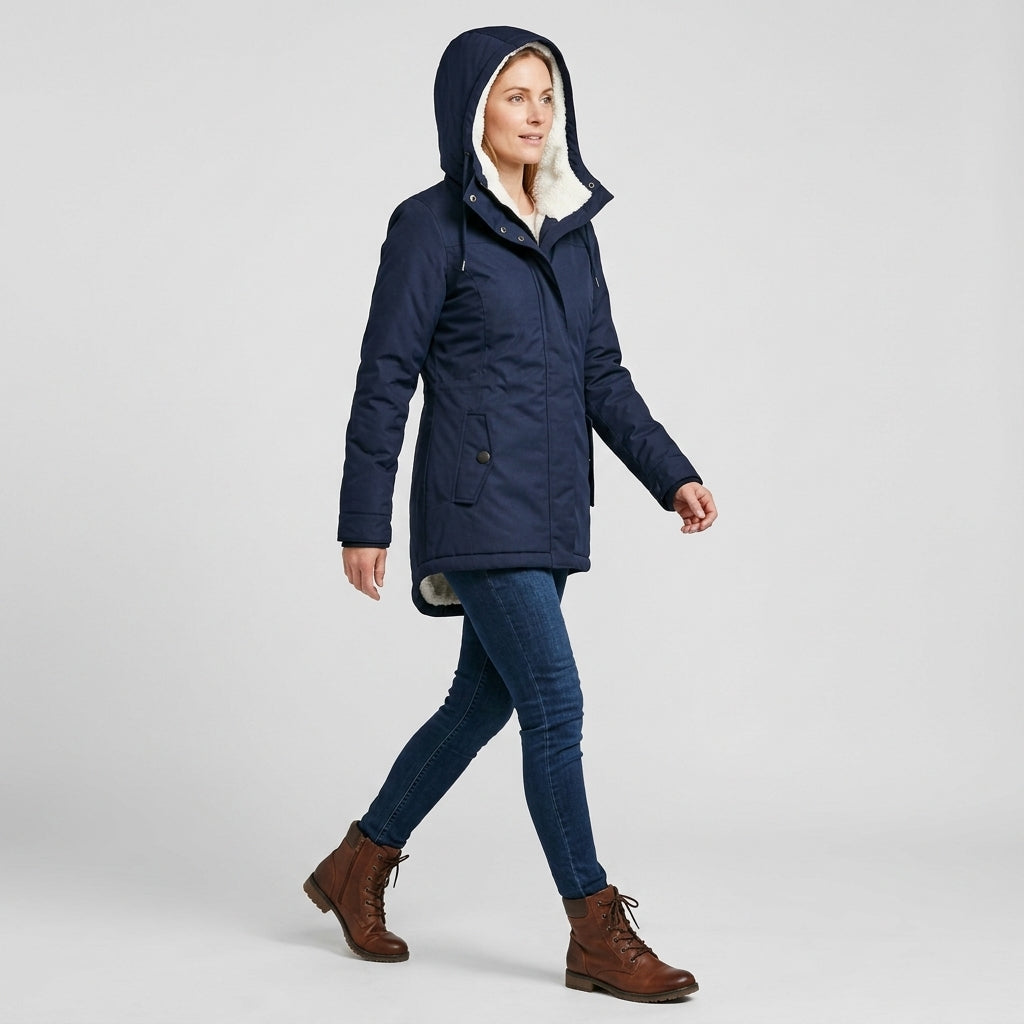 Zarela | Long Women’s Winter Jacket – Waterproof & Windproof with Warm Lining and Hood