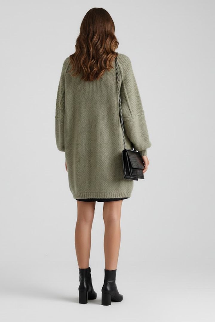 Zarelia | Women’s Knit Cardigan with Open Front, Long Sleeves, Textured Knit & Relaxed Fit