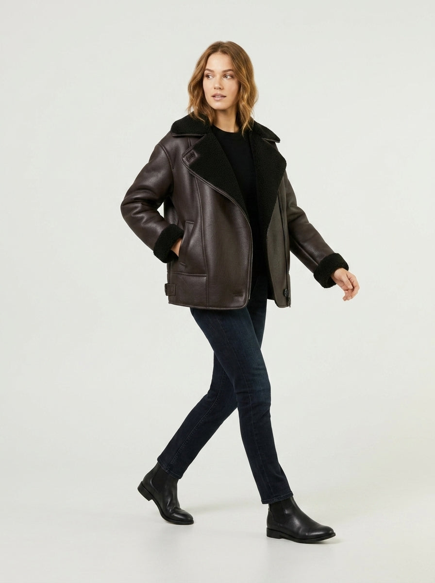 Zaylina | Women’s Cropped Jacket with Notched Lapel, Single Button Closure