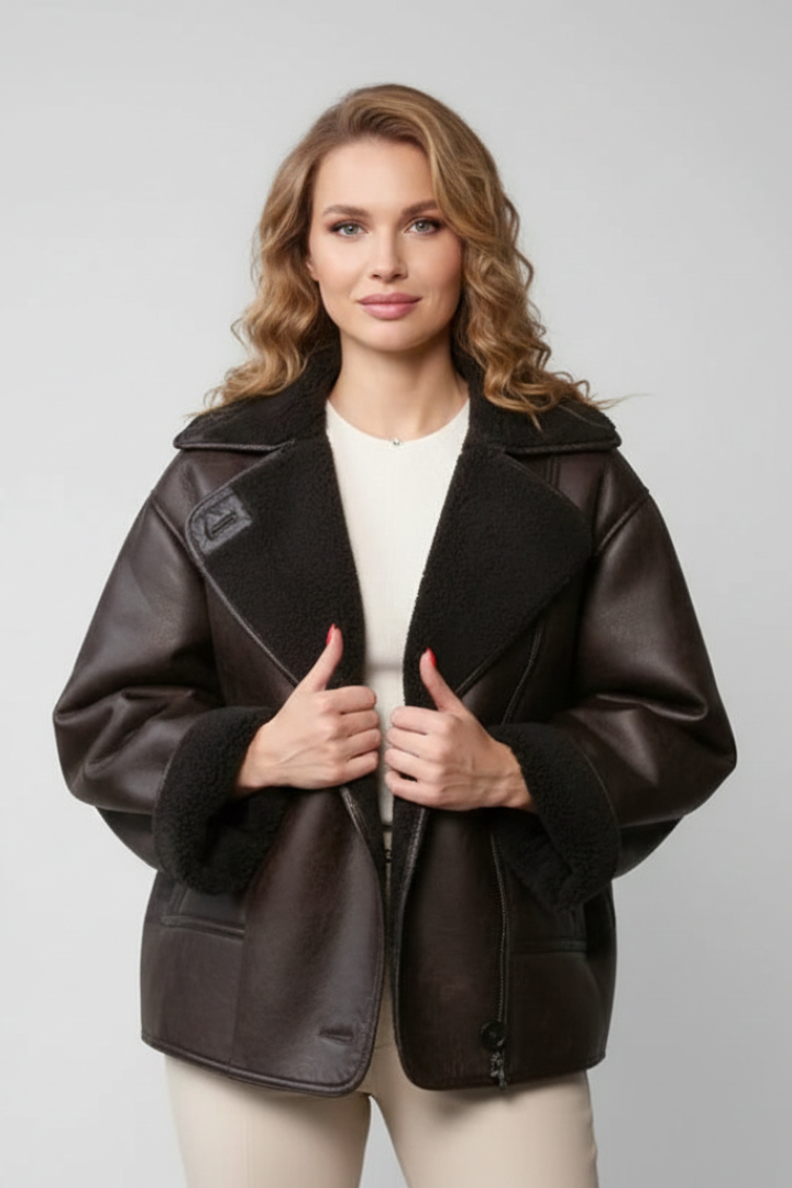 Zaylina | Women’s Cropped Jacket with Notched Lapel, Single Button Closure