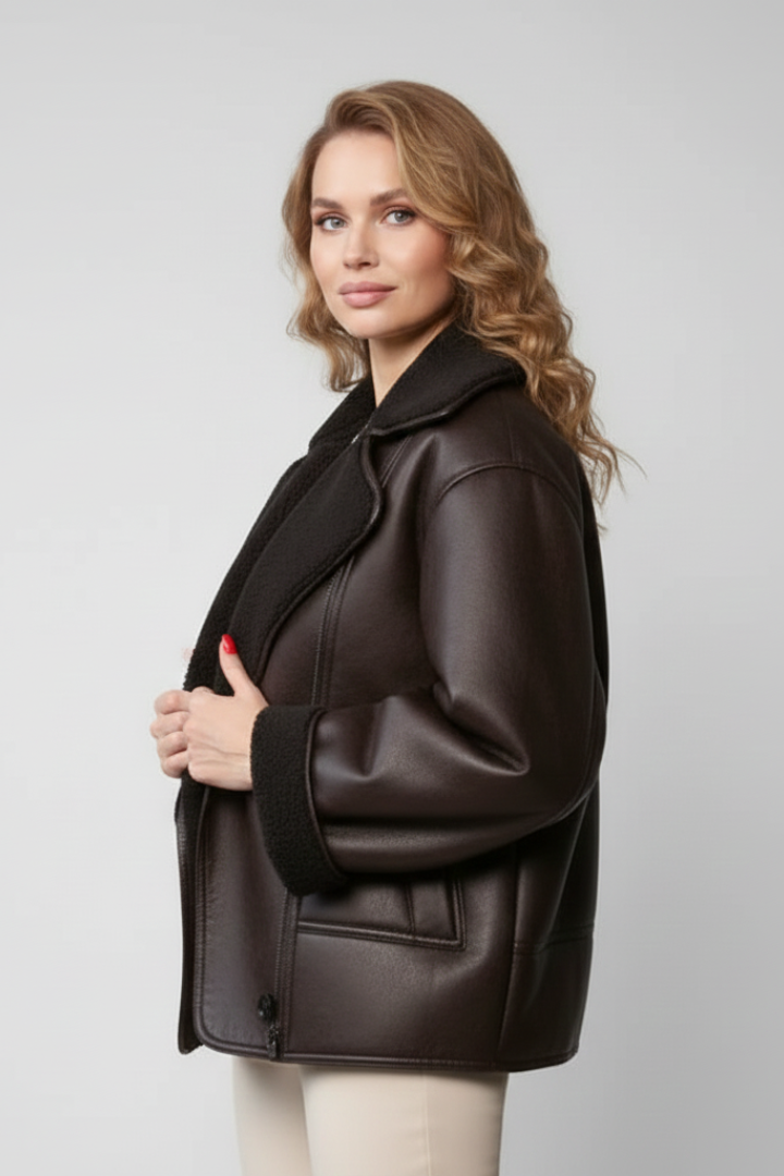 Zaylina | Women’s Cropped Jacket with Notched Lapel, Single Button Closure