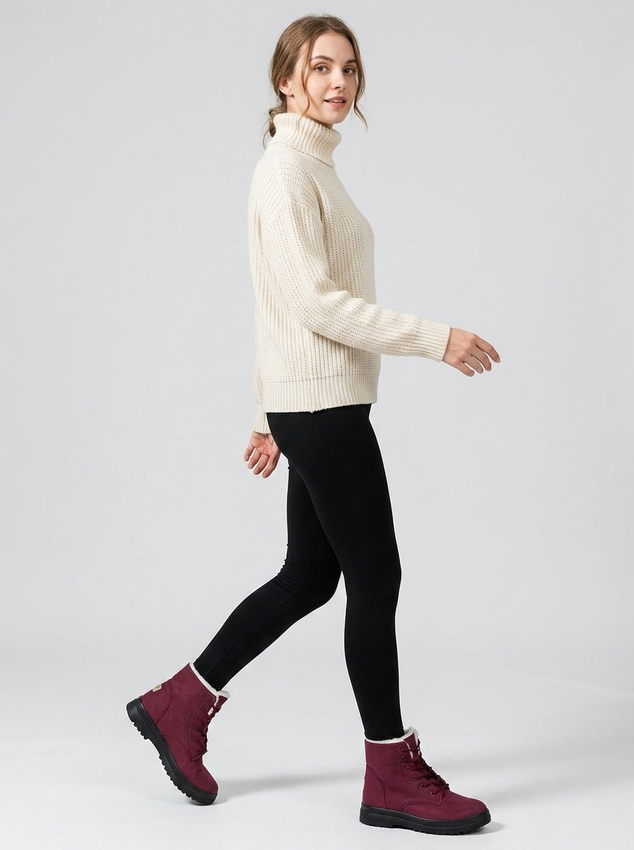 Zelmira | Women's Plush-Lined Ankle Boots, Lace-Up Short Boots