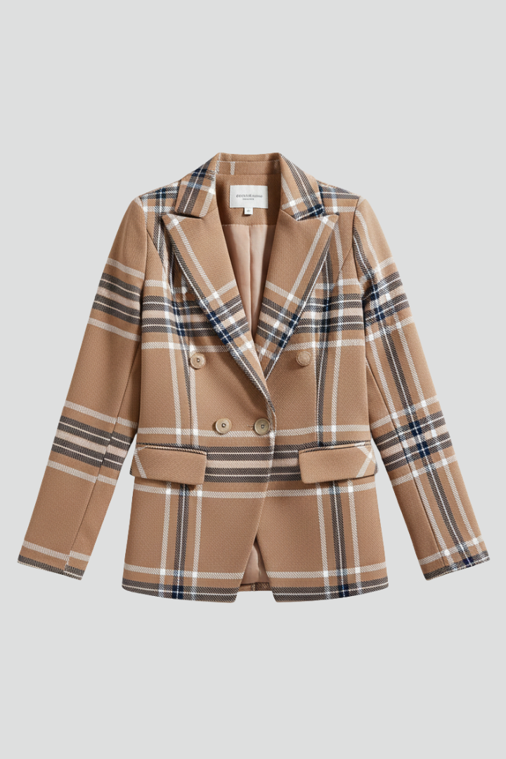 Zoravia | Women’s Textured Blazer, Classic Lapels, Structured Fit, Long Sleeve